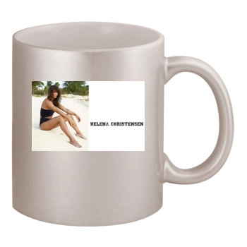 Helena Christensen 11oz Metallic Silver Mug