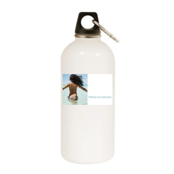 Helena Christensen White Water Bottle With Carabiner