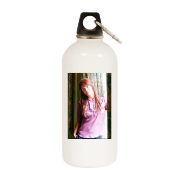 Helena Christensen White Water Bottle With Carabiner