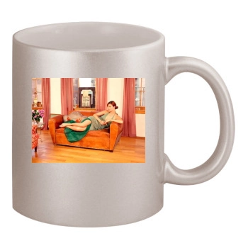 Helena Christensen 11oz Metallic Silver Mug