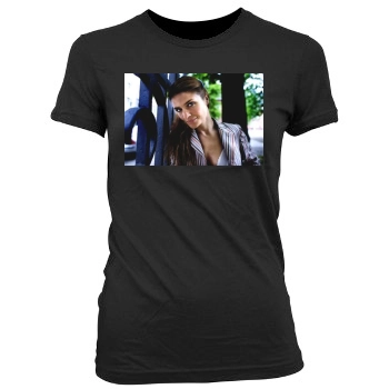 Helena Christensen Women's Junior Cut Crewneck T-Shirt