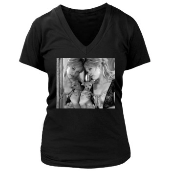 Hilary Duff Women's Deep V-Neck TShirt