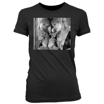 Hilary Duff Women's Junior Cut Crewneck T-Shirt