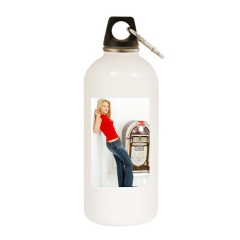 Hilary Duff White Water Bottle With Carabiner