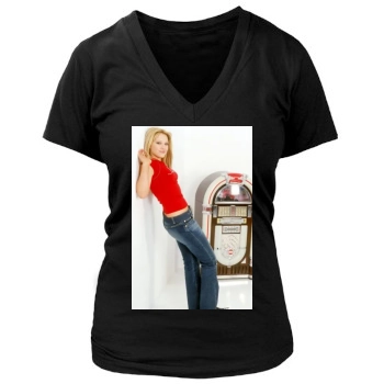 Hilary Duff Women's Deep V-Neck TShirt