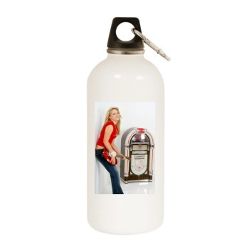 Hilary Duff White Water Bottle With Carabiner