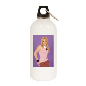 Hilary Duff White Water Bottle With Carabiner