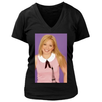 Hilary Duff Women's Deep V-Neck TShirt