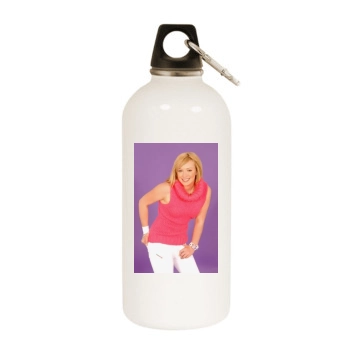 Hilary Duff White Water Bottle With Carabiner