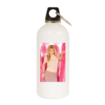 Hilary Duff White Water Bottle With Carabiner