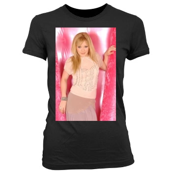 Hilary Duff Women's Junior Cut Crewneck T-Shirt