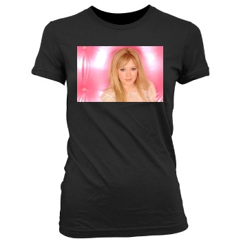 Hilary Duff Women's Junior Cut Crewneck T-Shirt