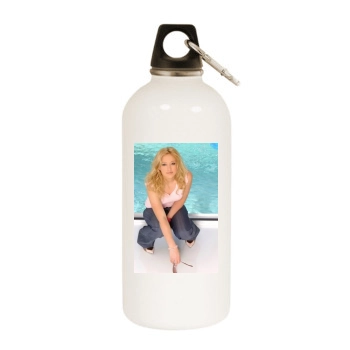 Hilary Duff White Water Bottle With Carabiner