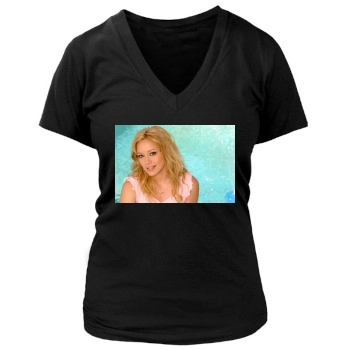 Hilary Duff Women's Deep V-Neck TShirt