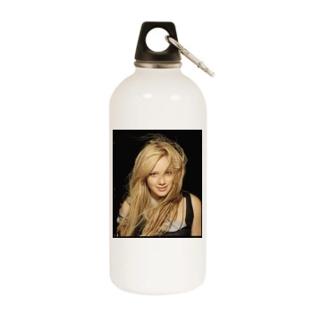 Hilary Duff White Water Bottle With Carabiner