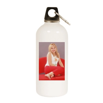 Hilary Duff White Water Bottle With Carabiner