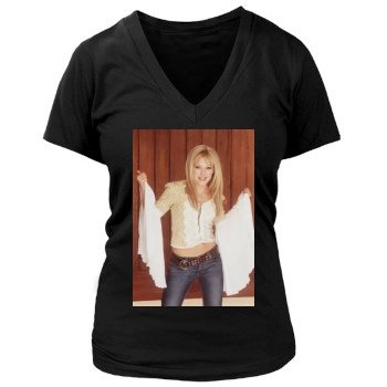 Hilary Duff Women's Deep V-Neck TShirt