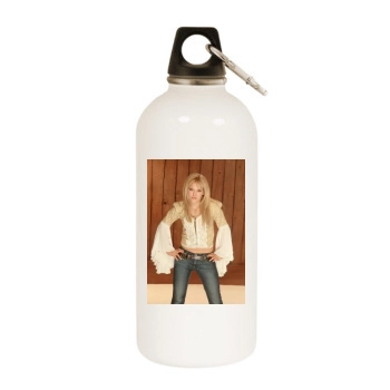 Hilary Duff White Water Bottle With Carabiner