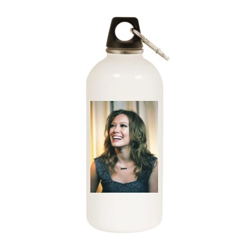 Hilary Duff White Water Bottle With Carabiner