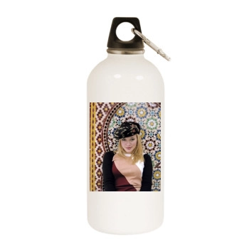 Hilary Duff White Water Bottle With Carabiner