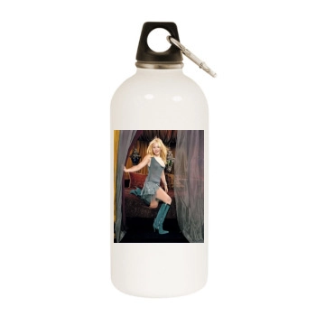 Hilary Duff White Water Bottle With Carabiner