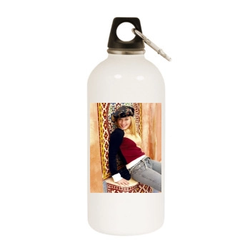 Hilary Duff White Water Bottle With Carabiner