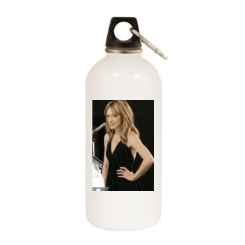 Hilary Duff White Water Bottle With Carabiner