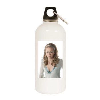 Hilary Duff White Water Bottle With Carabiner