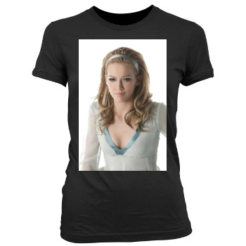 Hilary Duff Women's Junior Cut Crewneck T-Shirt