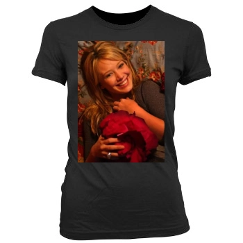 Hilary Duff Women's Junior Cut Crewneck T-Shirt