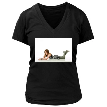 Hilary Duff Women's Deep V-Neck TShirt