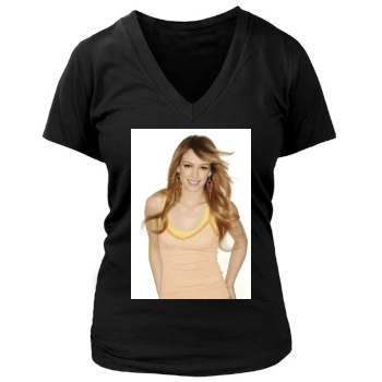 Hilary Duff Women's Deep V-Neck TShirt