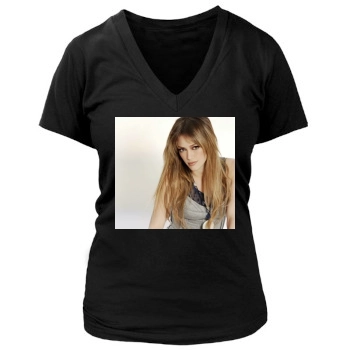 Hilary Duff Women's Deep V-Neck TShirt