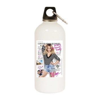 Hilary Duff White Water Bottle With Carabiner