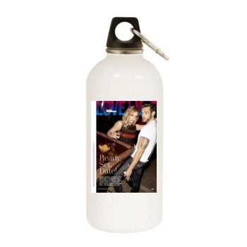 Hilary Duff White Water Bottle With Carabiner