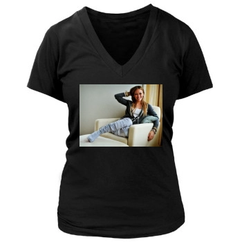 Hilary Duff Women's Deep V-Neck TShirt