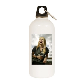 Hilary Duff White Water Bottle With Carabiner