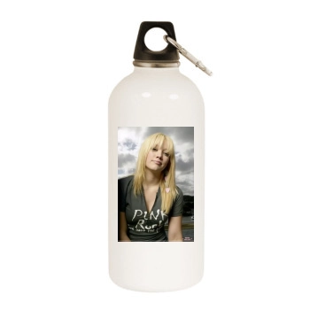 Hilary Duff White Water Bottle With Carabiner