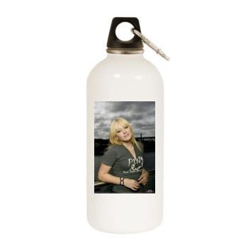 Hilary Duff White Water Bottle With Carabiner