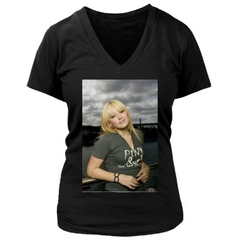 Hilary Duff Women's Deep V-Neck TShirt