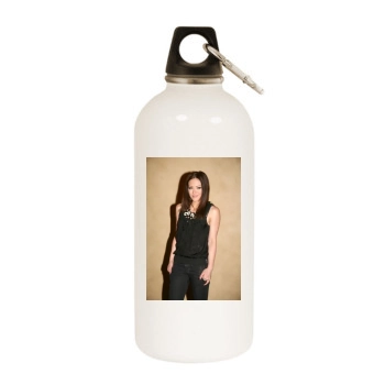 Hilary Duff White Water Bottle With Carabiner