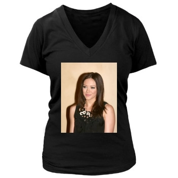 Hilary Duff Women's Deep V-Neck TShirt