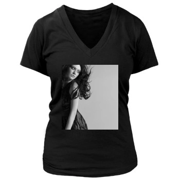 Hilary Duff Women's Deep V-Neck TShirt