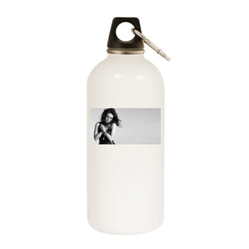 Hilary Duff White Water Bottle With Carabiner