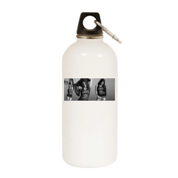 Hilary Duff White Water Bottle With Carabiner