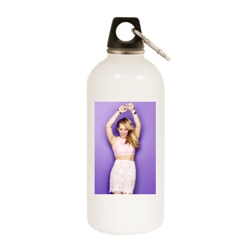 Hilary Duff White Water Bottle With Carabiner