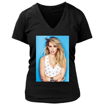 Hilary Duff Women's Deep V-Neck TShirt