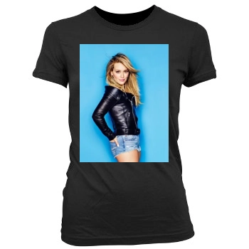 Hilary Duff Women's Junior Cut Crewneck T-Shirt