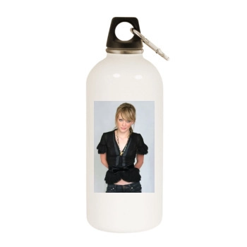 Hilary Duff White Water Bottle With Carabiner