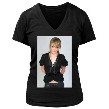 Hilary Duff Women's Deep V-Neck TShirt